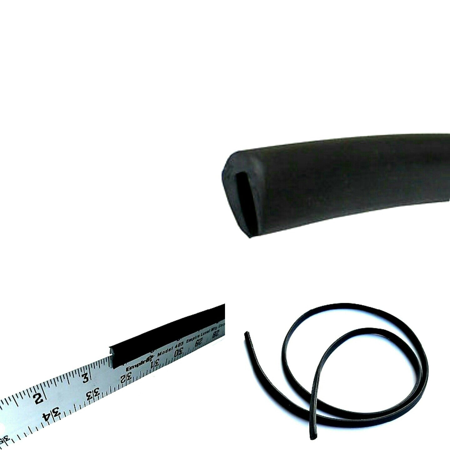 Black Rubber U Channel Edging Trim Seal Door Window Edge Protector Strip  U-shape