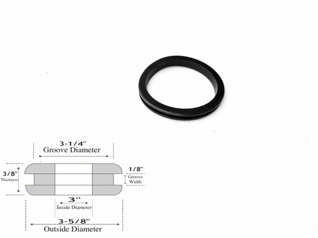 3-1/4" Groove Rubber Grommets for Strong Sealing