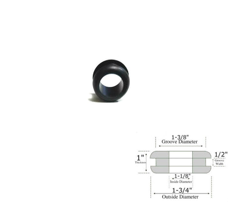 1-3/8" Groove Rubber Grommets for Reliable Fit