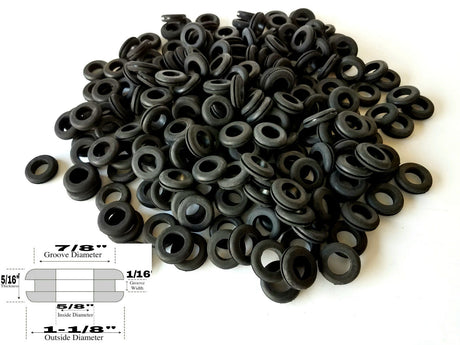 7/8" Groove Rubber Grommets for Secure Fit