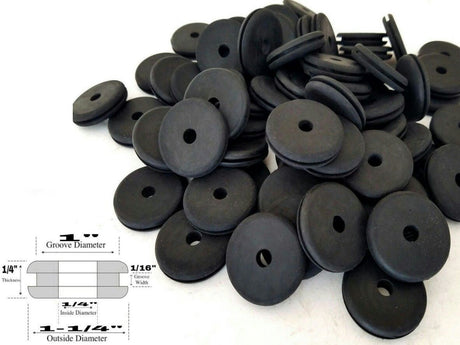 Strong 1" Groove Rubber Grommets for Panel Holes