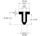 Line Sealing Rubber Stopper Hole Plugs - 31/64" Stem Diameter