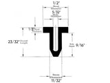 Line Sealing Rubber Stopper Hole Plugs - 11/32" Stem Diameter