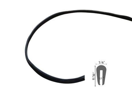 Rubber Edge Trim 1/8 9/16" U Channel