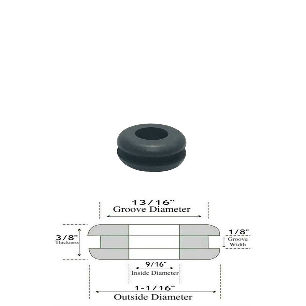 Rubber Grommet 7/8 x 1-5/8 OD x 9/16 Thick